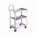 Lakeside 6830 2 Level Stainless Utility Cart w/ 500 lb Capacity, Raised Ledges-cityfoodequipment.com