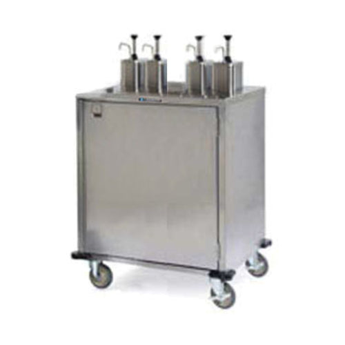 Lakeside 70220 Pump Style Condiment Dispenser Cart w/ (4) Pumps, (4) Compartments, Stainless-cityfoodequipment.com
