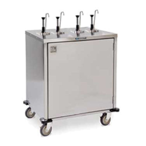 Lakeside 70221 Pump Style Condiment Dispenser Cart w/ (4) Pumps, (4) Compartments, Stainless-cityfoodequipment.com