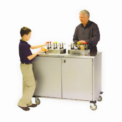 Lakeside 70271 Pump Style Condiment Dispenser Cart w/ (12) Pumps, (12) Compartments, Stainless-cityfoodequipment.com