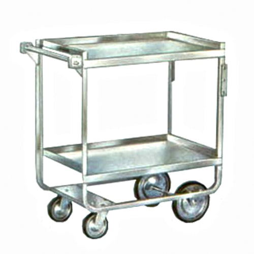 Lakeside 710 2 Level Stainless Utility Cart w/ 700 lb Capacity, Raised Ledges-cityfoodequipment.com