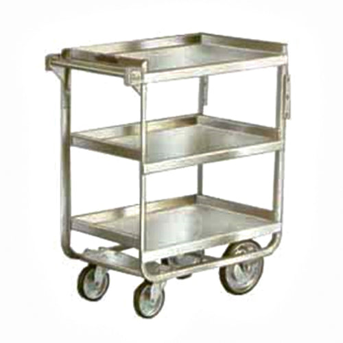 Lakeside 711 3 Level Stainless Utility Cart w/ 700 lb Capacity, Raised Ledges-cityfoodequipment.com