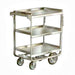 Lakeside 711 3 Level Stainless Utility Cart w/ 700 lb Capacity, Raised Ledges-cityfoodequipment.com