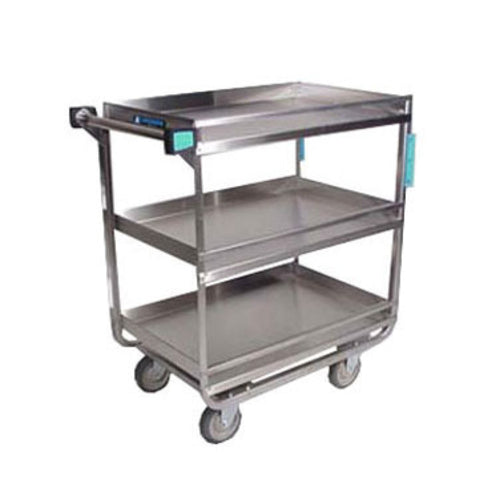 Lakeside 730 3 Level Stainless Utility Cart w/ 700 lb Capacity, Raised Ledges-cityfoodequipment.com