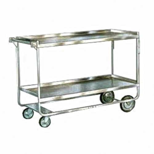 Lakeside 758 2 Level Stainless Utility Cart w/ 700 lb Capacity, Raised Ledges-cityfoodequipment.com
