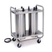 Lakeside 8205 35 1/2" Heated Mobile Dish Dispenser w/ (2) Columns - Stainless, 120v-cityfoodequipment.com