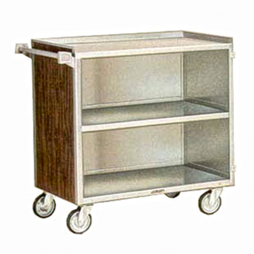 Lakeside 844 39 5/16"L Metal Bus Cart w/ (3) Levels, Shelves, Stainless-cityfoodequipment.com