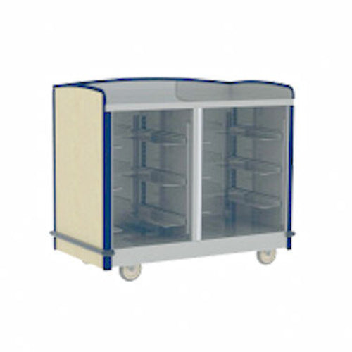 Lakeside 8704 43 3/4" Beverage Service Cart w/ (2) Compartments - 25 3/4"D x 38 1/4"H, Stainless-cityfoodequipment.com