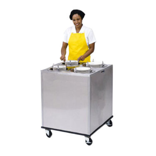 Lakeside 919 30 5/8" Heated Mobile Dish Dispenser w/ (4) Columns - Stainless, 120v-cityfoodequipment.com