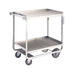 Lakeside 943 2 Level Stainless Utility Cart w/ 1000 lb Capacity, Raised Ledges-cityfoodequipment.com
