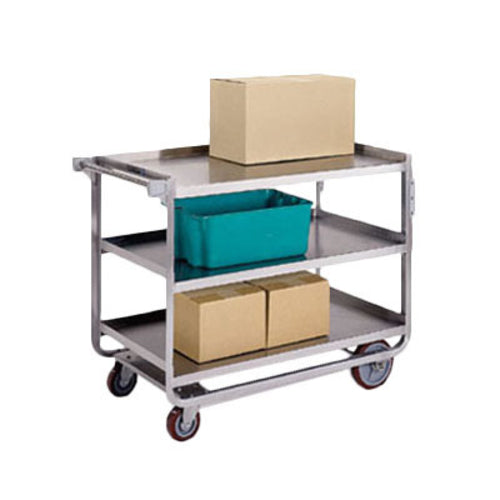 Lakeside 959 3 Level Stainless Utility Cart w/ 1000 lb Capacity, Raised Ledges-cityfoodequipment.com