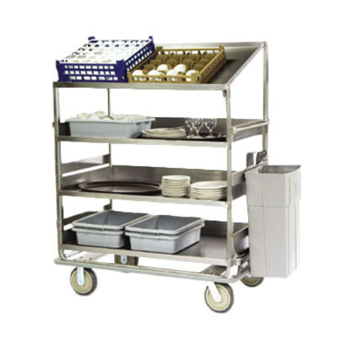 Lakeside B587 Soiled Dish Cart w/ 4 Shelves-cityfoodequipment.com