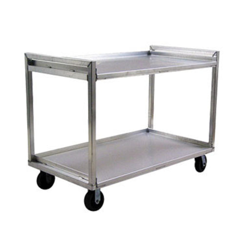 Lakeside PB2937 2 Level Aluminum Correctional Utility Cart w/ 2000 lb Capacity, Raised Ledges-cityfoodequipment.com