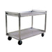 Lakeside PB2937 2 Level Aluminum Correctional Utility Cart w/ 2000 lb Capacity, Raised Ledges-cityfoodequipment.com