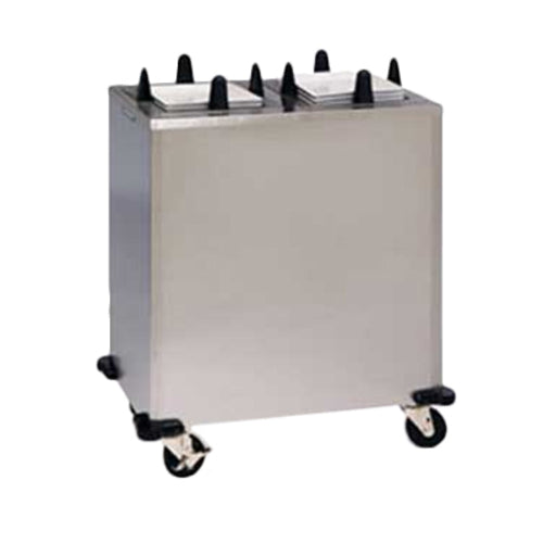 Lakeside S6211 36 1/2" Heated Mobile Dish Dispenser for Square Plates w/ (2) Columns - Stainless, 120v-cityfoodequipment.com