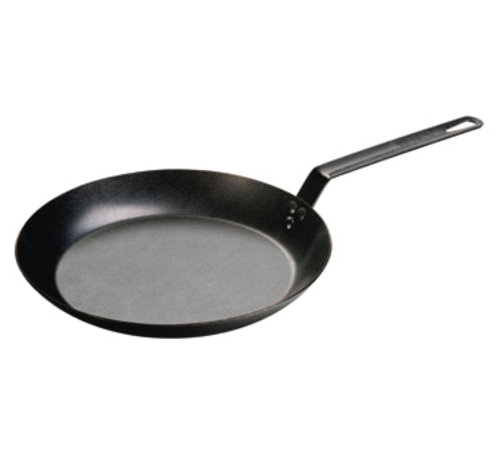 Lodge 12" Carbon Steel Frying Pan w/ Solid Metal Handle (CRS12)-cityfoodequipment.com