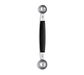Louis Tellier Double Melon Baller - 22mm & 25 mm, Stainless Steel w/ Black Plastic Handle (100202500)-cityfoodequipment.com