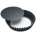 Louis Tellier 4" Fluted Cake Mold w/ Removable Bottom - 1 1/5"H, Non Stick Steel (224810)-cityfoodequipment.com