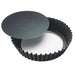 Louis Tellier 5 1/2" Fluted Cake Mold w/ Removable Bottom - 1 1/5"H, Non Stick Steel (224820)-cityfoodequipment.com
