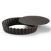Louis Tellier 4" Round Fluted Tartlet Mold w/ Removable Bottom - Non Stick Steel (293470)-cityfoodequipment.com