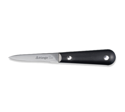 Louis Tellier Oyster Knife w/ Black Plastic Handle - French Style (542030702)-cityfoodequipment.com