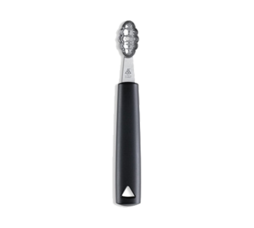 Louis Tellier Waved Melon Baller - Stainless Steel w/ Black Plastic Handle (720180000)-cityfoodequipment.com