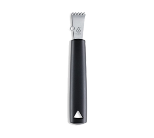 Louis Tellier Handheld Zester - Stainless Steel w/ Black Plastic Handle (720910400)-cityfoodequipment.com