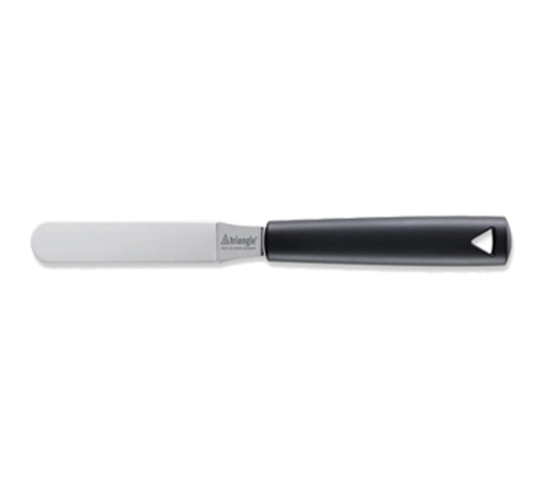 Louis Tellier 3 1/2" Offset Decorating & Icing Spatula w/ Stainless Steel Blade & Black Plastic Handle (725230900)-cityfoodequipment.com