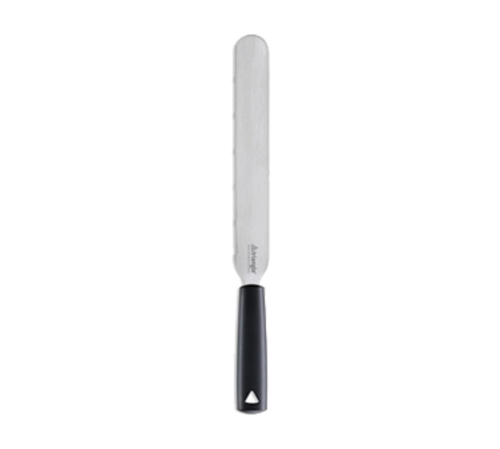 Louis Tellier 9 3/4" Serrated Cake Knife w/ Stainless Steel Blade & Black Plastic Handle (735182500)-cityfoodequipment.com