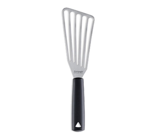 Louis Tellier Angled Slotted Turner w/ Stainless Steel Blade & Black Polypropylene Handle (735351600)-cityfoodequipment.com