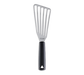 Louis Tellier Angled Slotted Turner w/ Stainless Steel Blade & Black Polypropylene Handle (735351600)-cityfoodequipment.com