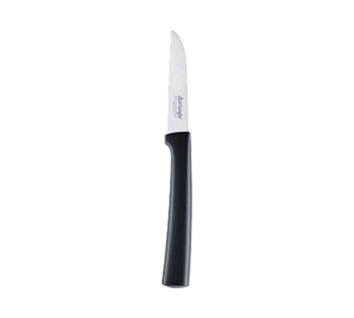 Louis Tellier Paring Knife w/ 3" Stainless Steel Straight Blade & Black Polypropylene Handle (761700800)-cityfoodequipment.com