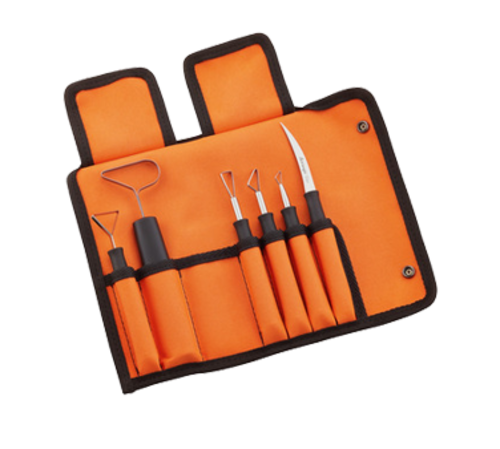 Louis Tellier 6 Piece Villafane Studios Sculpting Set w/ Nylon Roll Bag (909050602)-cityfoodequipment.com