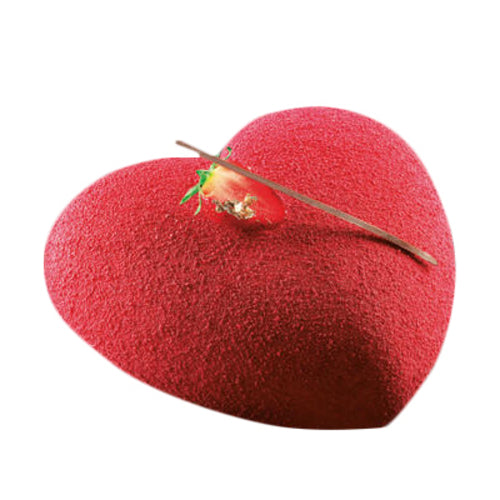 Silikomart 20 1/5 oz Heart Shaped Cake Mold - 1 9/10"H, Silicone, White (AMORE)-cityfoodequipment.com