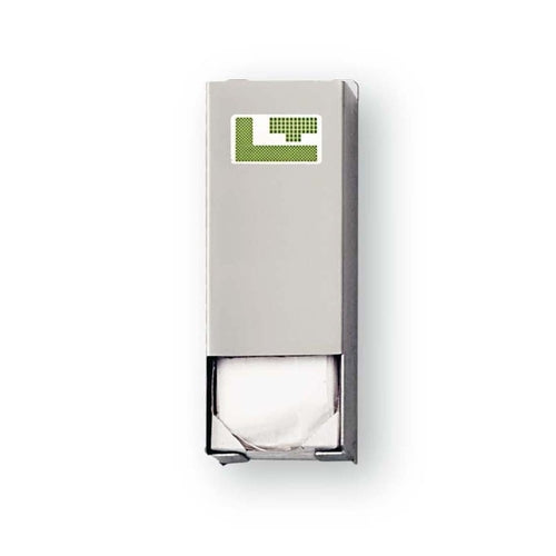 Louis Tellier Wall Mount Disposable Mask Dispenser - 11 3/5"W x 10 1/5"H, Stainless Steel (B1010)-cityfoodequipment.com