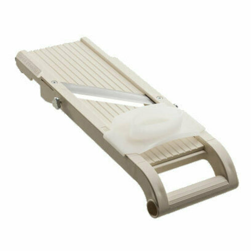 Benriner BN95 Japanese Mandoline Slicer w/ (3) Stainless Steel Blades - ABS Plastic, Beige-cityfoodequipment.com