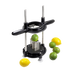 Louis Tellier Manual Lemon Slicer w/ Serrated Stainless Steel Blades & Black Plastic Base (CDX4)-cityfoodequipment.com