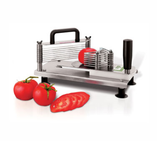 Louis Tellier Manual Mini Tomato Slicer w/ Scalloped Blades - 1/4" Slices, Stainless Steel (CTXM55)-cityfoodequipment.com