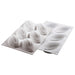 Silikomart Cacao Mold w/ 6 Sections - Silicone, White (CURVECACAO120)-cityfoodequipment.com