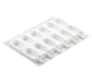 Silikomart 2 Piece Ice Cream Pop Mold w/ 12 Sections - Silicone, White (GEL01CLASSIC)-cityfoodequipment.com