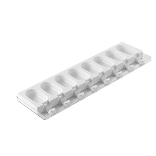 Silikomart Mini Ice Cream Pop Mold w/ 8 Sections - Silicone, White (GEL01MCLASSIC)-cityfoodequipment.com