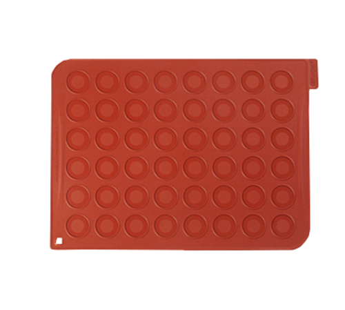 Silikomart Macaron Baking Mat - 15 3/4" x 11 3/4", Silicone, Red (MAC01)-cityfoodequipment.com