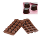Silikomart Praline Chocolate Mold w/ 15 Sections - Silicone, Brown (SCG07)-cityfoodequipment.com