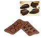 Silikomart Nature Chocolate Mold w/ 8 Sections - Silicone, Brown (SCG10)-cityfoodequipment.com