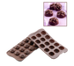 Silikomart Rose Chocolate Mold w/ 15 Sections - Silicone, Brown (SCG13N)-cityfoodequipment.com