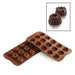 Silikomart Fantasia Chocolate Mold w/ 15 Sections - Silicone, Brown (SCG19)-cityfoodequipment.com