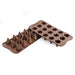 Silikomart Kono Chocolate Mold w/ 15 Sections - Silicone, Brown (SCG20)-cityfoodequipment.com