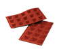 Silikomart Pyramid Mold w/ 15 Sections - Silicone, Red (SF008)-cityfoodequipment.com