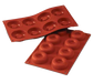 Silikomart Savarin Mold w/ 8 Sections - Silicone, Red (SF011)-cityfoodequipment.com