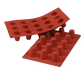 Silikomart Mini Cylinder Mold w/ 15 Sections - Silicone, Red (SF019)-cityfoodequipment.com